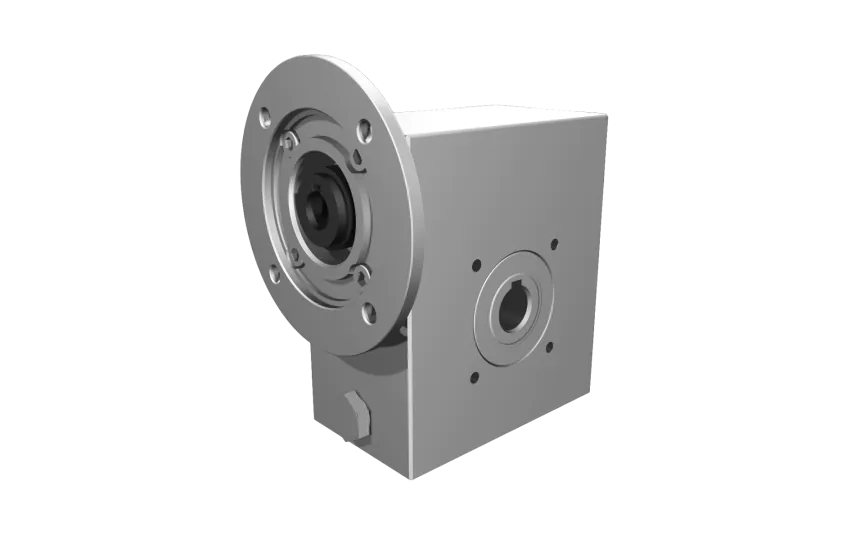 Clean-Geartech VFI I45, snekkegear Ø18, 14:1, indgang 71B14, B3, OF320, rustfrit stål