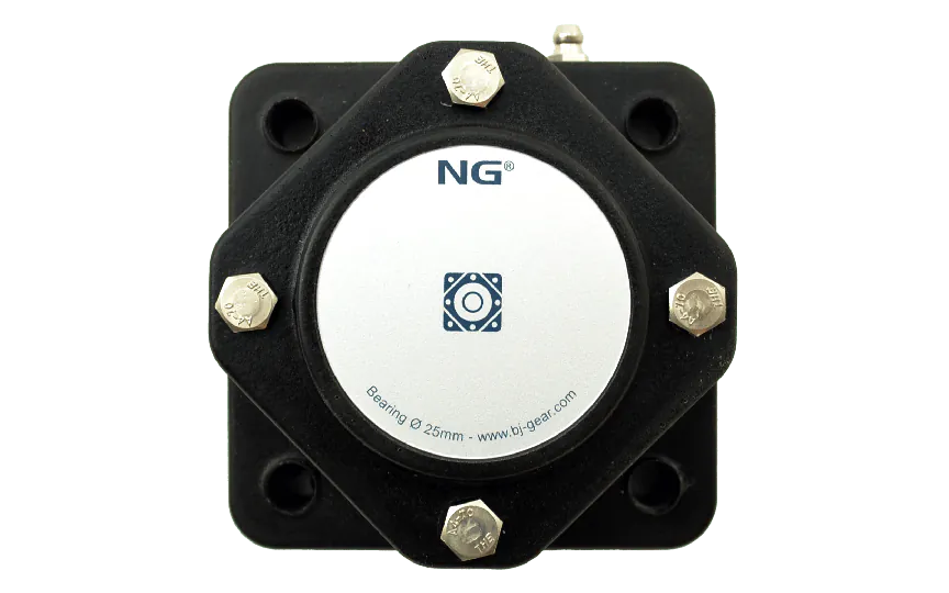 NG waterproof flange bearing F4 Ø25, 4-bolt, closed cover