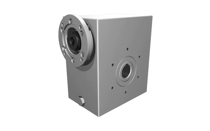 Clean-Geartech VFI I85, Schneckengetriebe Ø35, 10:1, Eingang 80B14, B3, OF320, Edelstahl