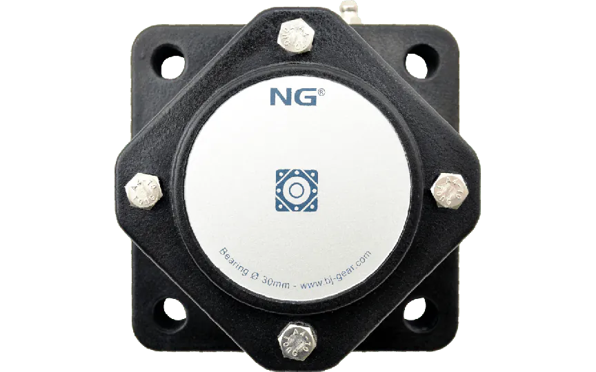 NG wasserdicht Flanschlager F4 Ø30, 4-Loch, geschlossen Deckel
