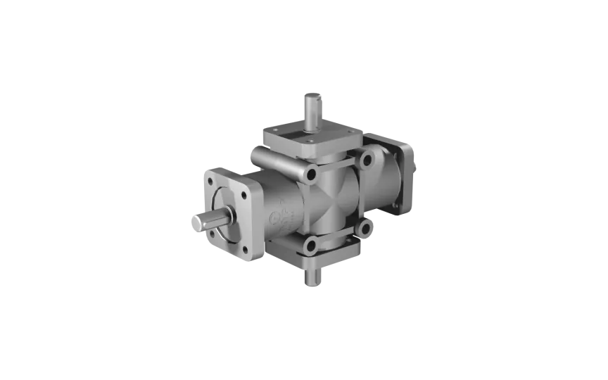 Poggi vinkelgear 2006, R1:3, D1/2, Ø14h7, 4-vejs, Aluminium