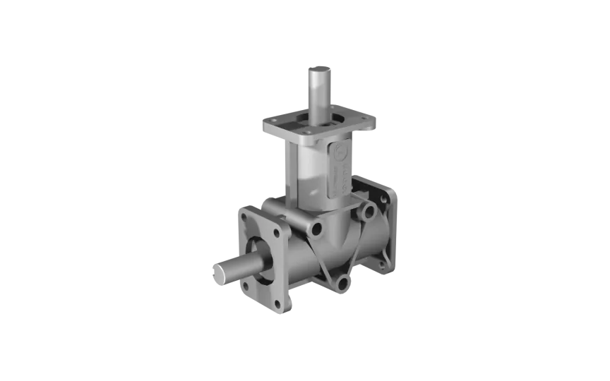 Poggi vinkelgear 4011, R1:1, D1, Ø15f7, 2-vejs, Aluminium
