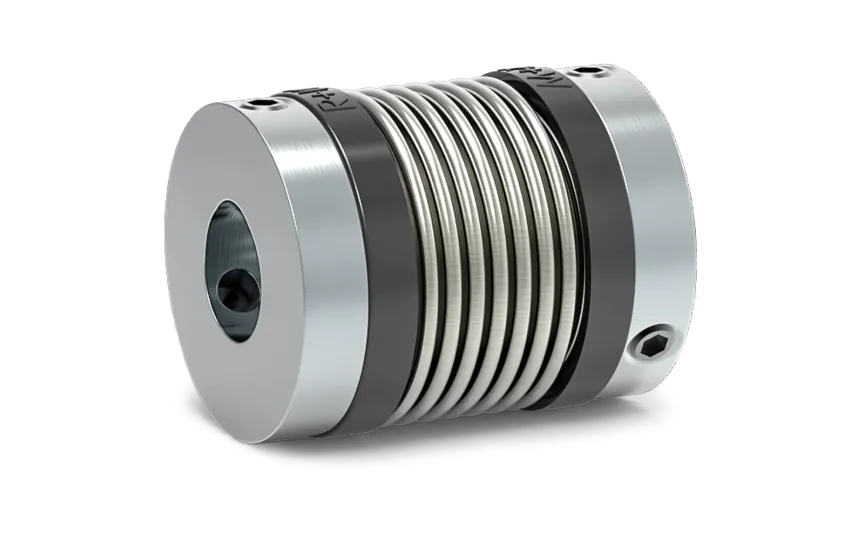 R+W MK1 15 29 3 3 miniature bellow coupling, stainless steel and aluminium