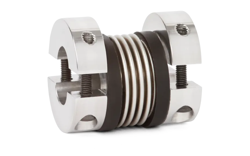 R+W MKH 100 60 19 15 miniature bellow coupling, stainless steel and aluminium