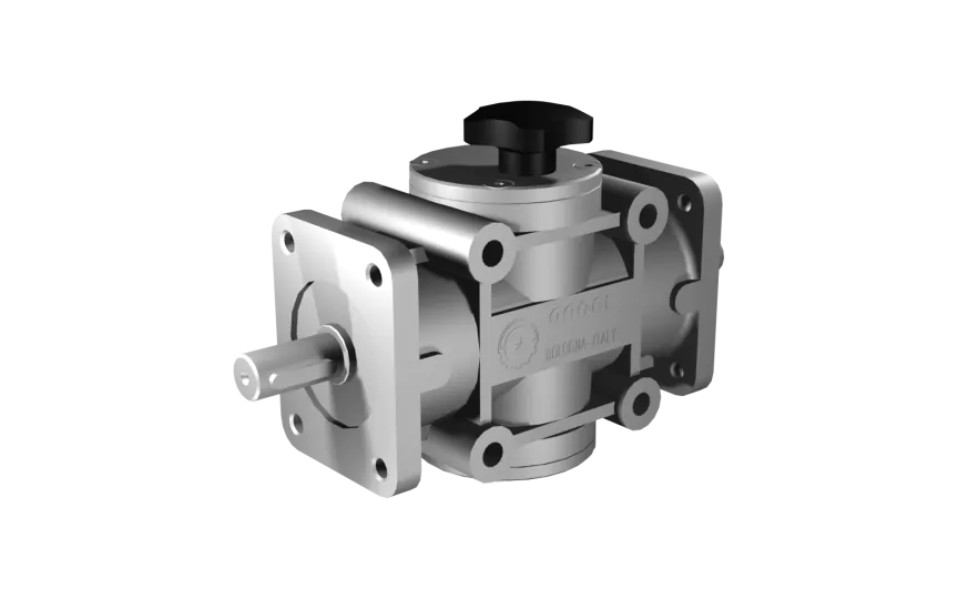 Poggi reversing gearbox 2020, R1:1, D1/2, Ø19h7, 2-way, Aluminium