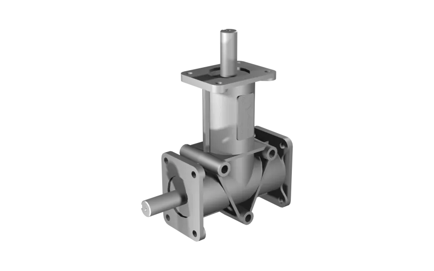 Poggi vinkelgear 4030, R1:1, D1, Ø20f7, 2-vejs, Aluminium