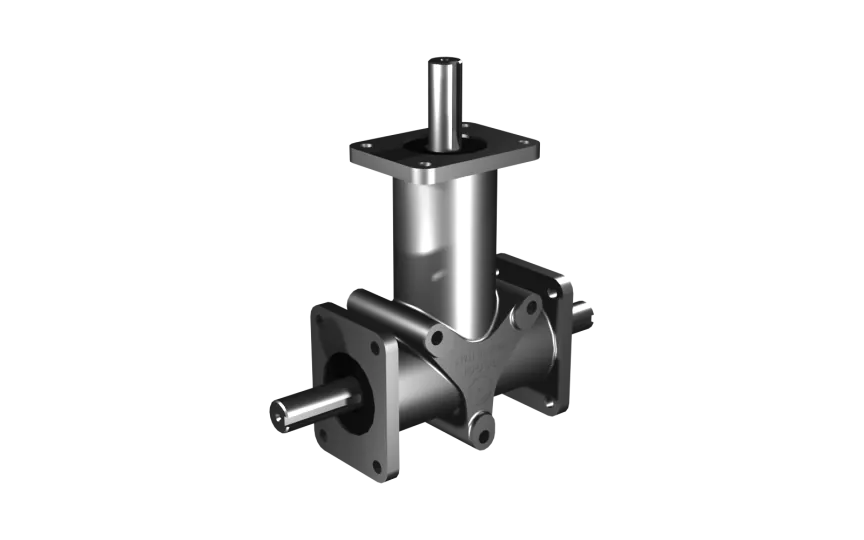 Poggi Kegelradgetriebe 5031, R1:2, D1/2, Ø20f7, Dreiweg, Edelstahl