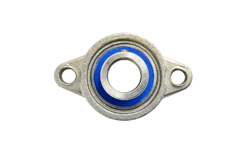 Mini Flanged bearing MUFL004, Ø20, 2-holes, eccentric collar, stainless steel