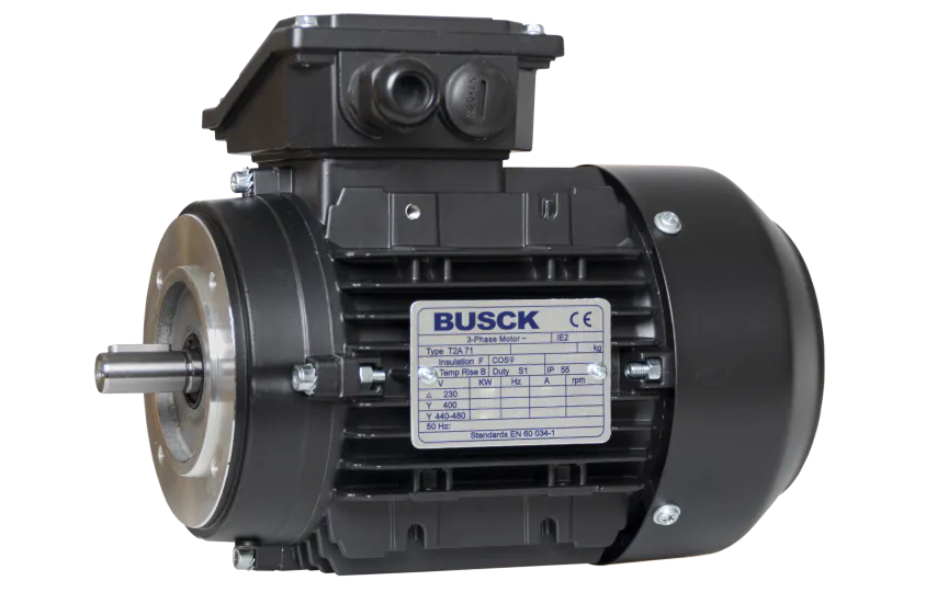 Busck AC motor T4A80A-4, 0,55kW, 1440RPM, B14, 230/400, 50 Hz, Aluminium