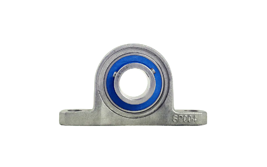 Mini Pillow block bearing MKP004, Ø20, with feet, set screw, stainless steel