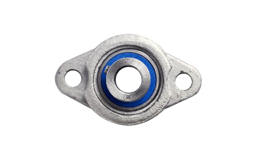 Mini Flanged bearing MUFL000, Ø10, 2-holes, eccentric collar, stainless steel
