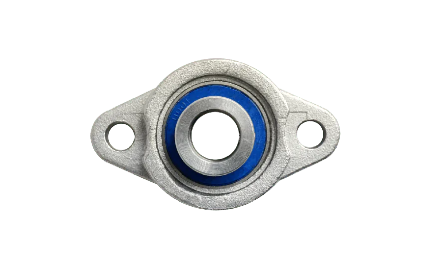 Mini Flanged bearing MUFL001, Ø12, 2-holes, eccentric collar, stainless steel