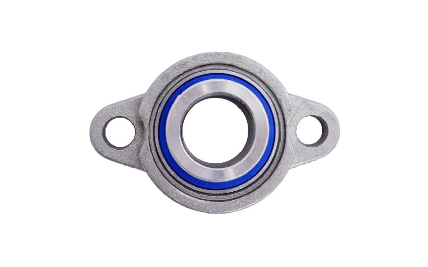 Mini Flanged bearing MUFL006, Ø30, 2-holes, eccentric collar, stainless steel