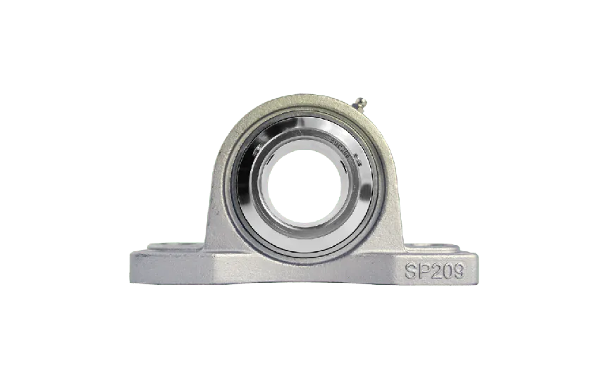 Pillow block bearing SUCP209S, Ø45, with feet, stainless steel