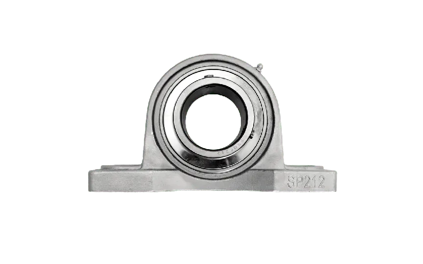 Pillow block bearing SUCP212S, Ø60, with feet, stainless steel