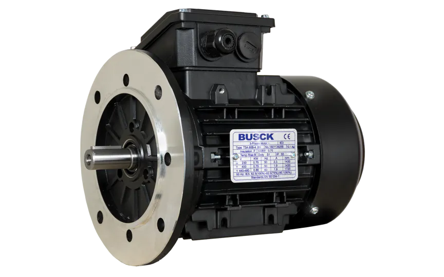 Busck Wechselstrommotor  T2A63B-4B5, 0,18kW, 1350RPM, B5, 230/400, 50 Hz, Aluminium