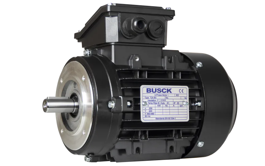 Busck AC motor T2A80A-8, 0,18kW, 700RPM, B14, 230/400, 50 Hz, Aluminium