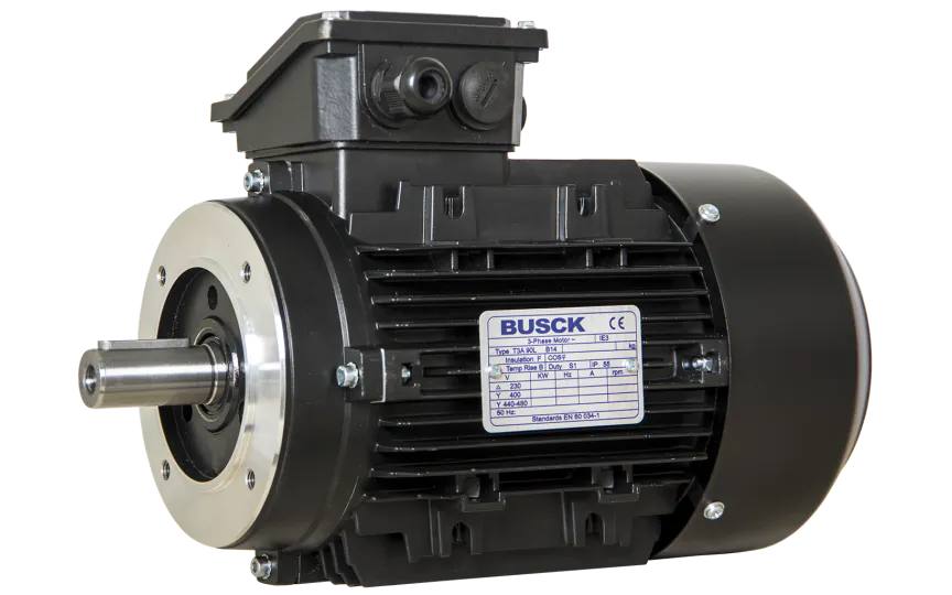 Busck Wechselstrommotor  T2A90L-8, 0,55kW, 705RPM, B14, 230/400, 50 Hz, Aluminium