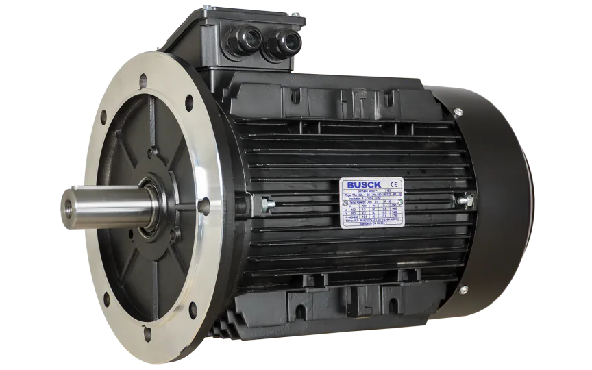 Busck Wechselstrommotor  T3A132M-4B5, 7,5kW, 1460RPM, B5, 400/690, 50 Hz, Aluminium