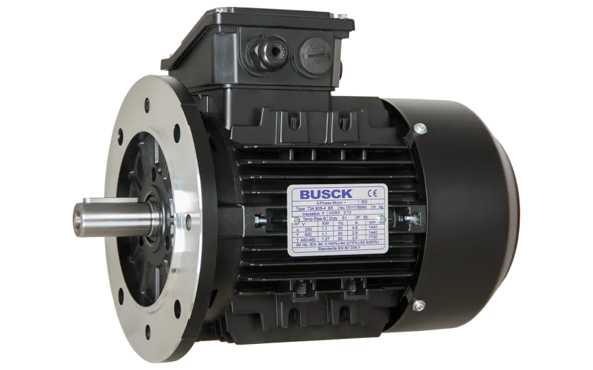 Busck AC motor T3A90S-2B5, 1,5kW, 2900RPM, B5, 230/400, 50 Hz, Aluminium
