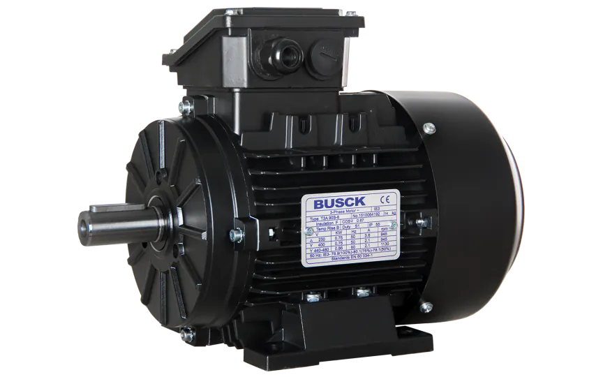 Busck Wechselstrommotor  T3A90S-4B3, 1,1kW, 1440RPM, B3, 230/400, 50 Hz, Aluminium