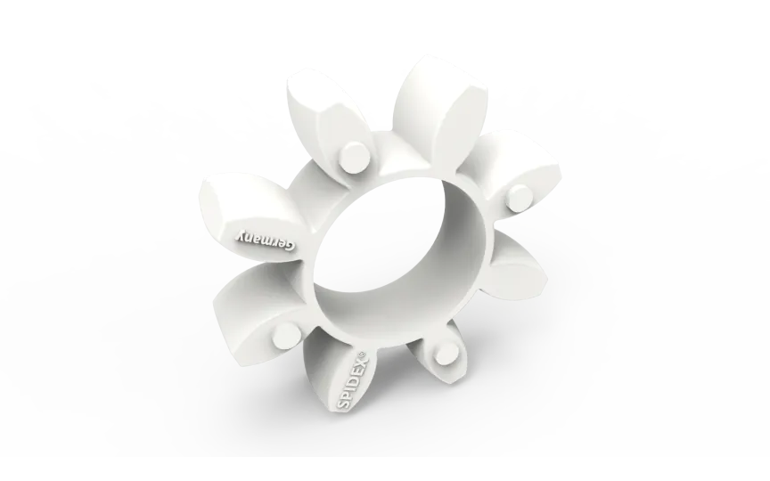 SPIDEX 28/38 white 92°, spider, Shore A, coupling element, polyurethane