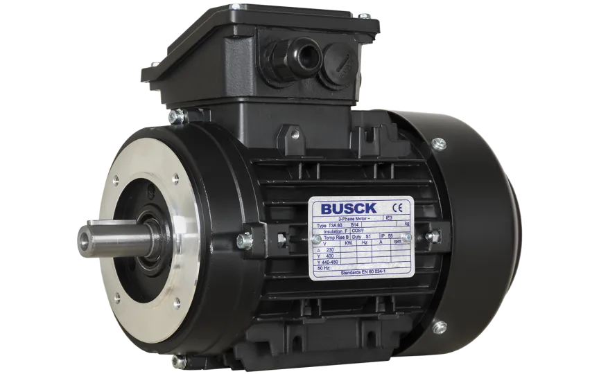 Busck AC motor T3A80B-4500V, 0,75kW, 1438RPM, B14, 500/575, 50 Hz, Aluminium