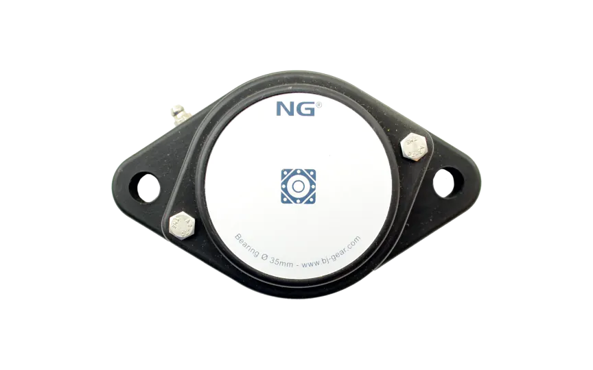 NG waterproof flange bearing F2 Ø35, 2-bolt, closed cover