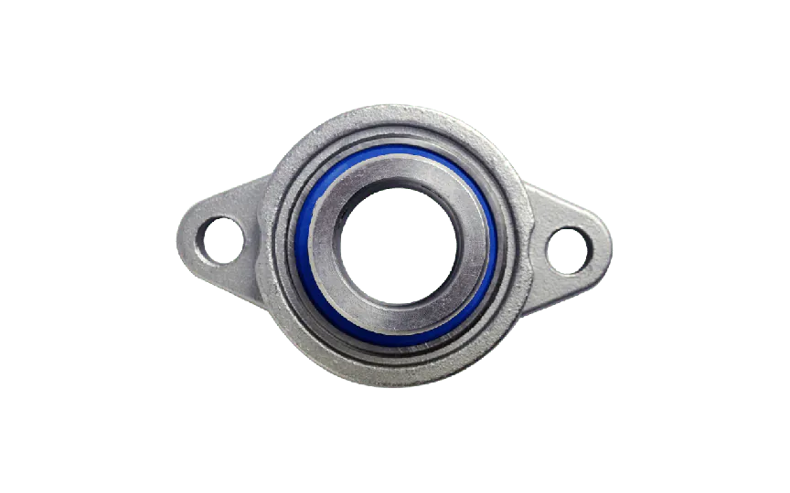 Mini Flanged bearing MUFL005, Ø25, 2-holes, eccentric collar, stainless steel
