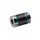 KB2 20 32 10 10 miniature metal bellow coupling, stainless steel and aluminium
