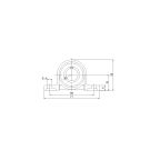 Mini Pillow block bearing MKP001, Ø12, with feet, set screw, stainless steel