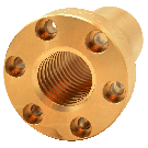 CONTI HDL Tr 25x25 trapezmøtrik med flange, højre gevind, bronze