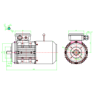 Busck Wechestrommotor mit Bremse T3AB90S-6, 0.75kW, 950RPM, 230/400V, 50Hz, Aluminium