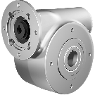 Clean-Geartech N50, worm gear Ø25, 7:1, input 63B14, stainless steel