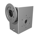 Clean-Geartech VFI I85, worm gear Ø35, 14:1, input 100/112B14, B3, OF320, stainless steel