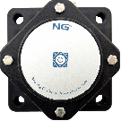 NG wasserdicht Flanschlager F4 Ø40, 4-Loch, geschlossen Deckel