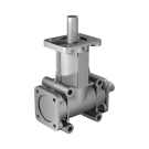 Poggi right angle gearbox 2032, R1:1, D1, Ø24h7, 2-way, Aluminium