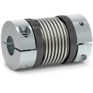 R+W MK2 100 60 22 12 miniature bellow coupling, stainless steel and aluminium
