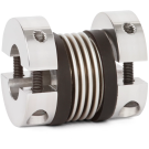 R+W MKH 100 60 19 15 miniature bellow coupling, stainless steel and aluminium