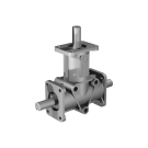 Poggi right angle gearbox 4008, R1:1, D1/2, Ø15f7, 3-way, Aluminium