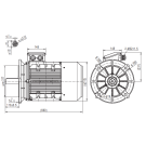 Busck AC motor T3CR180L, 22kW, 1460RPM, B3, 400/690, 50 Hz, Busck AC motor T3CR160MB-2B5, 15kW, 2940RPM, B5, 400/690, 50 Hz, Cast iron