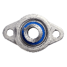 Mini Flanged bearing MUFL000, Ø10, 2-holes, eccentric collar, stainless steel