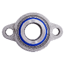 Mini Flanged bearing MUFL006, Ø30, 2-holes, eccentric collar, stainless steel