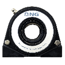 NG wasserdicht Stehlager mit Gewinde S2 Ø40, 2-Loch, offen Deckel