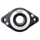 NG waterproof flange bearing F2 Ø35, 2-bolt, open cover