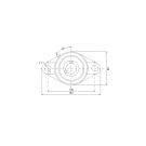 Flanged bearing SUCFL207S, Ø35, 2-holes, stainless steel