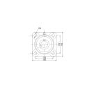 Flanged bearing SUCF211S, Ø55, 4-holes, stainless steel