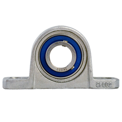 Mini pillow block bearing MUP Ø15, eccentric collar, stainless steel,