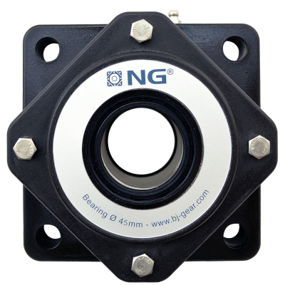 NG waterproof Bearing F4 Ø45, 4-hole flange bearing complete, open cover NG waterproof Bearing F4 Ø45, 4-hole flange bearing complete, open cover