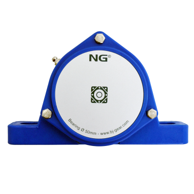 NG waterproof pillow block bearing SF2 Ø50, 2-bolt, closed cover, blue